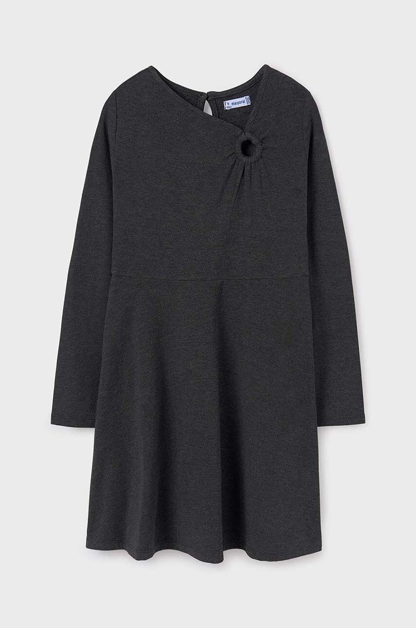 Mayoral rochie fete culoarea gri, mini, dreaptă, 7985