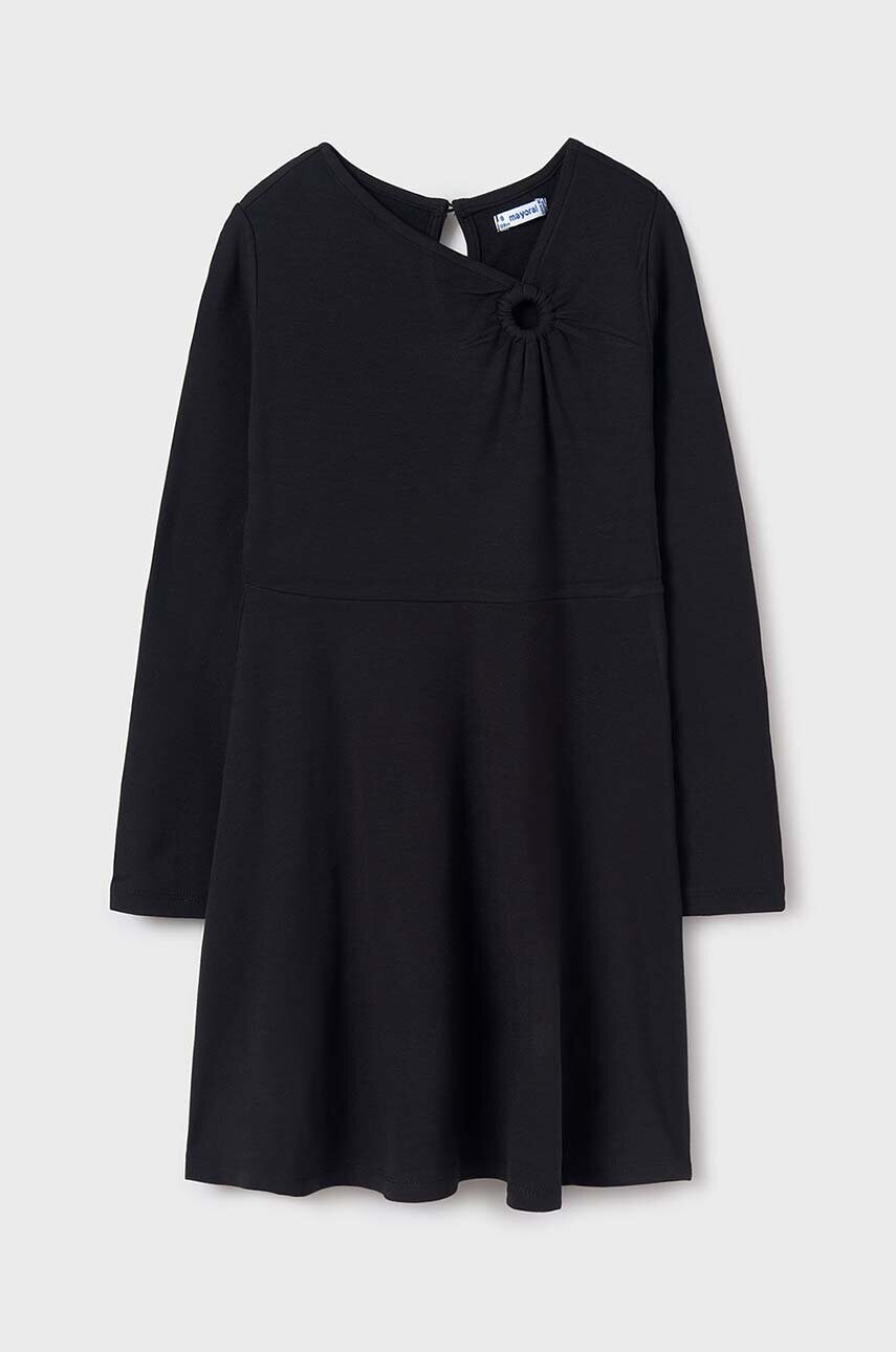 Mayoral rochie fete culoarea negru, mini, dreaptă, 7985