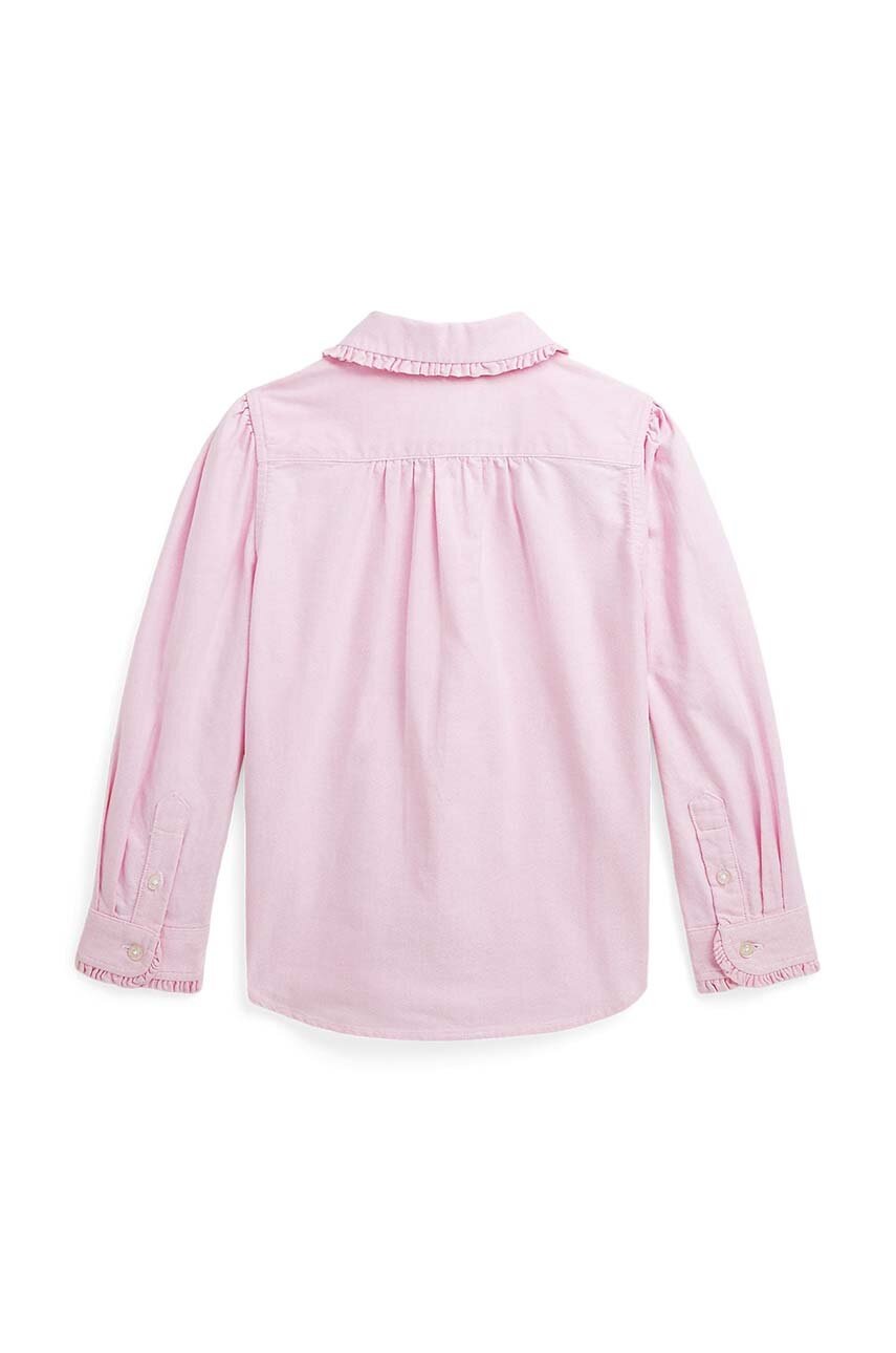 Детская хлопковая рубашка Polo Ralph Lauren цвет розовый 312929954002