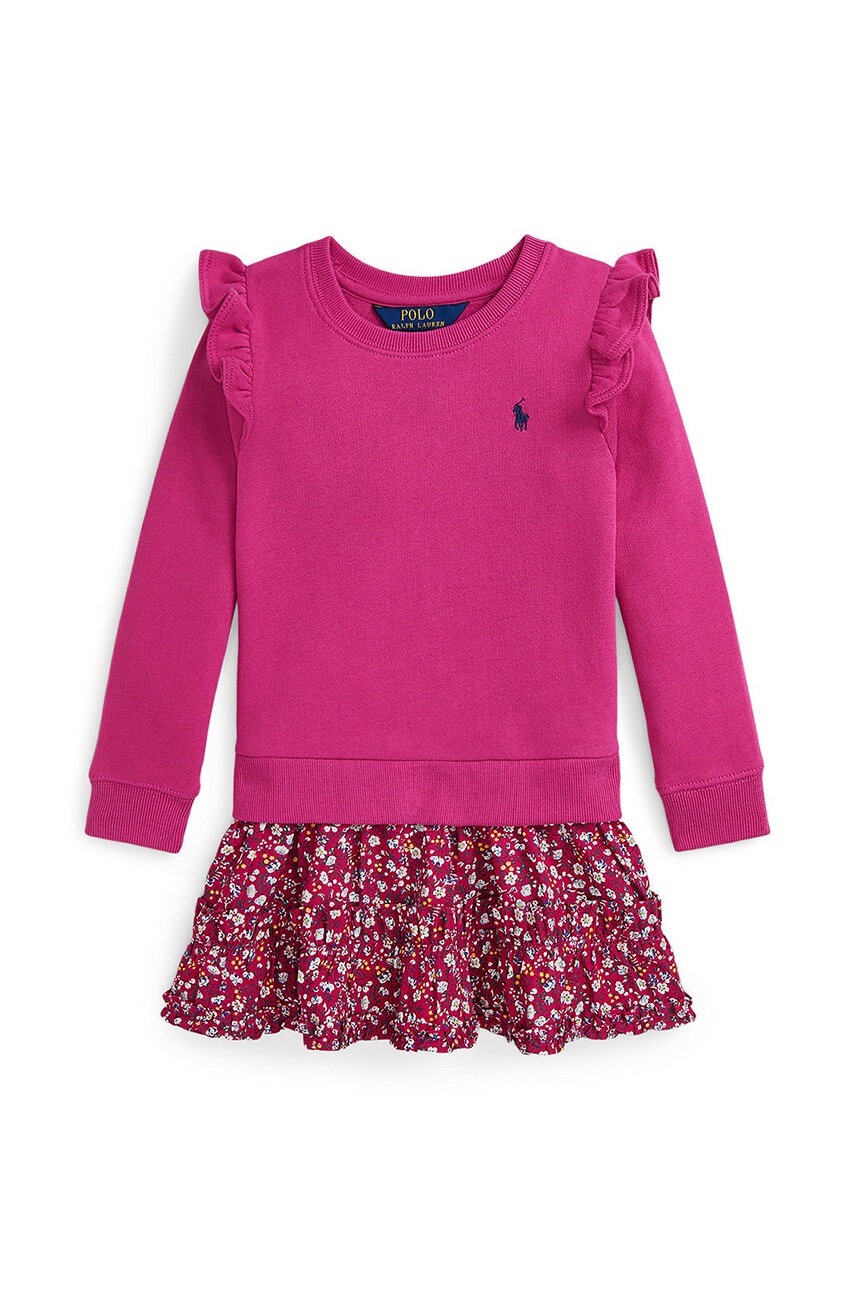Платье Polo Ralph Lauren цвет розовый mini расклешённое 312951071001
