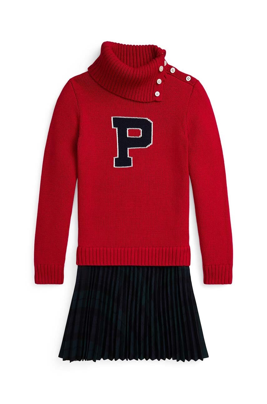 Дитяча сукня Polo Ralph Lauren колір червоний mini розкльошена 313950816001