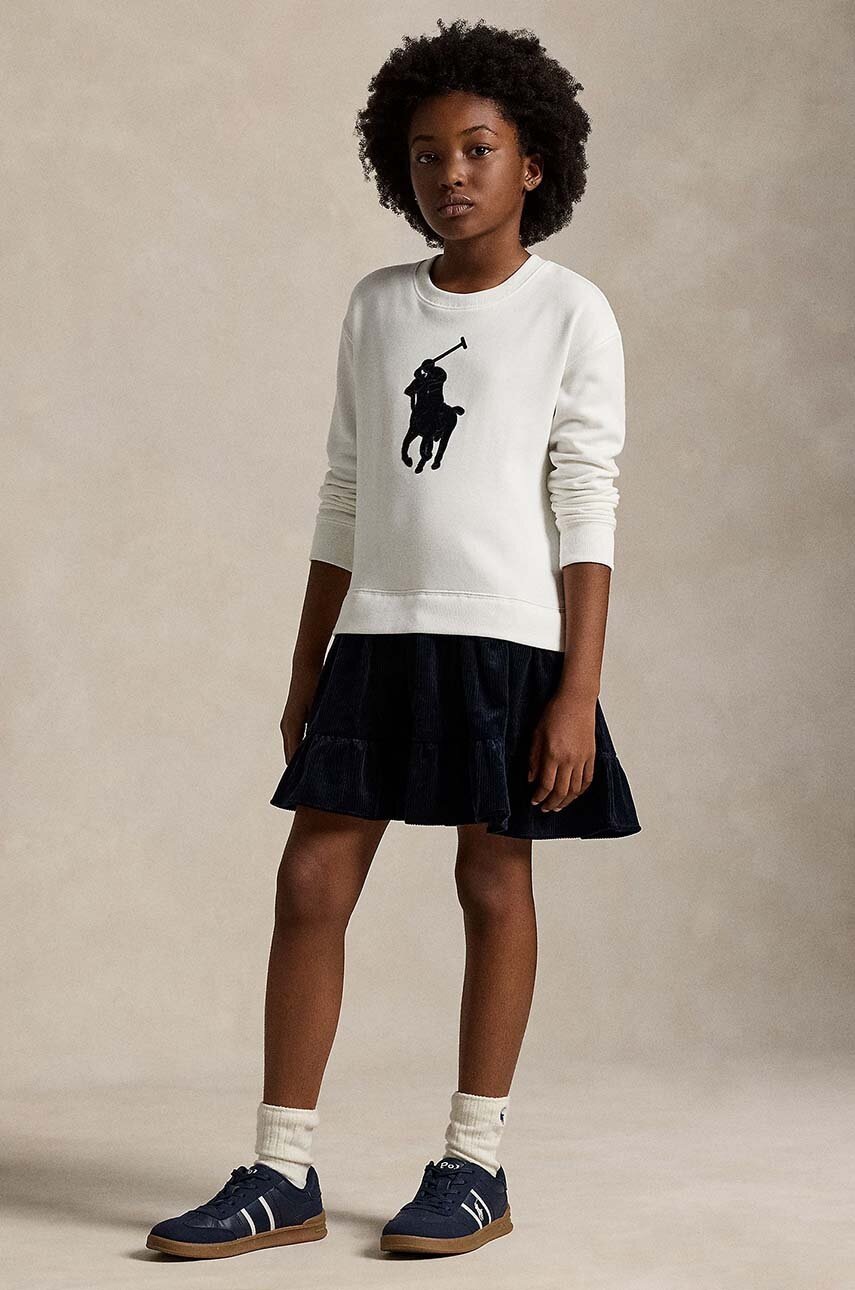

Детска рокля Polo Ralph Lauren в бяло къса разкроена 313950935001, Бял