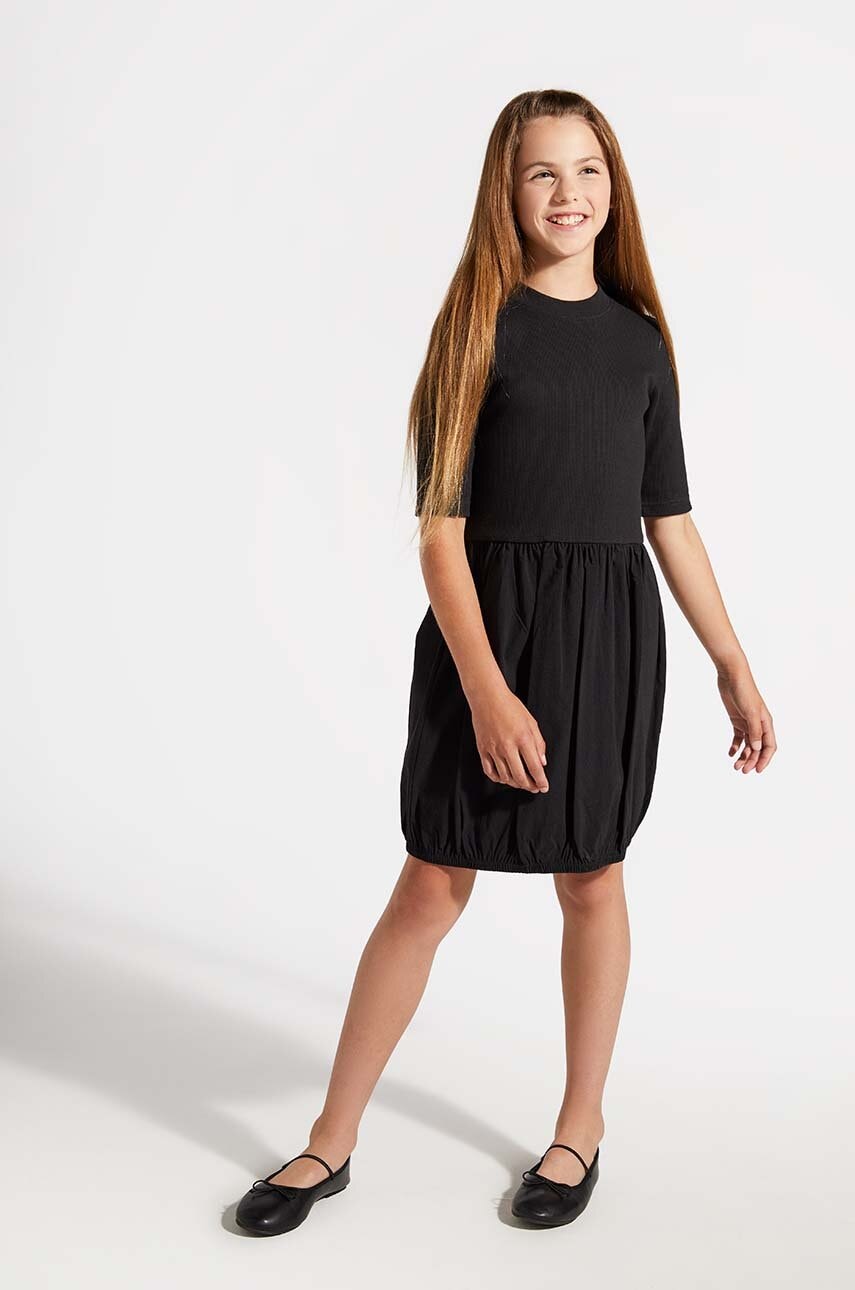 Coccodrillo rochie fete culoarea negru, mini, drept, BACK TO SCHOOL GIRL Coccodrillo rochie fete culoarea negru, mini, drept, BACK TO SCHOOL GIRL
