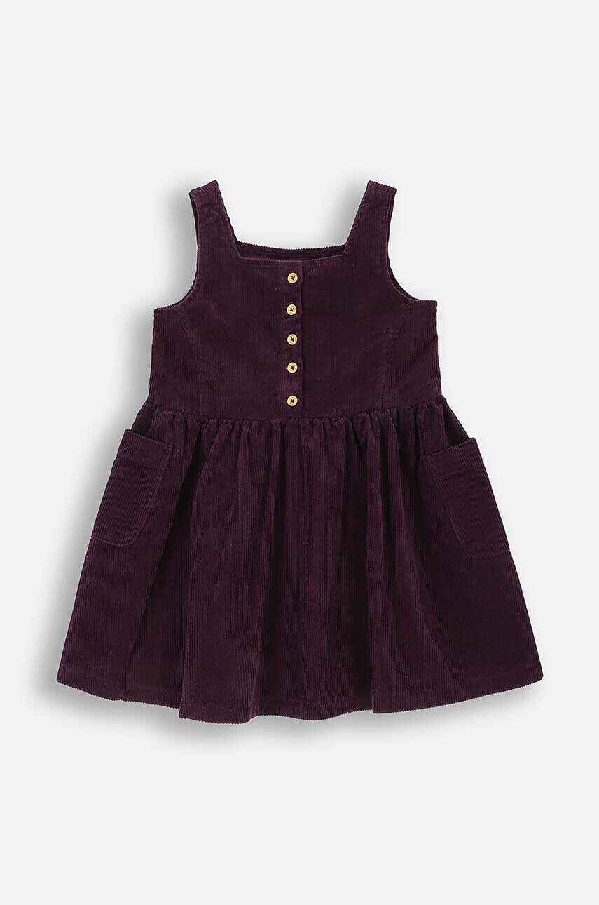 Coccodrillo rochie de catifea pentru copii culoarea violet, mini, evazati, ACADEMY GIRL KIDS
