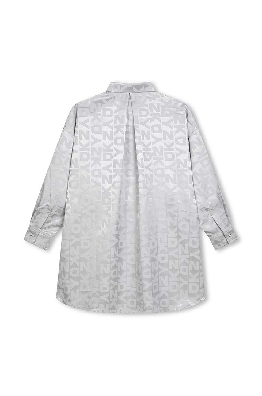 Дитяча сукня Dkny колір сірий mini пряма D60254