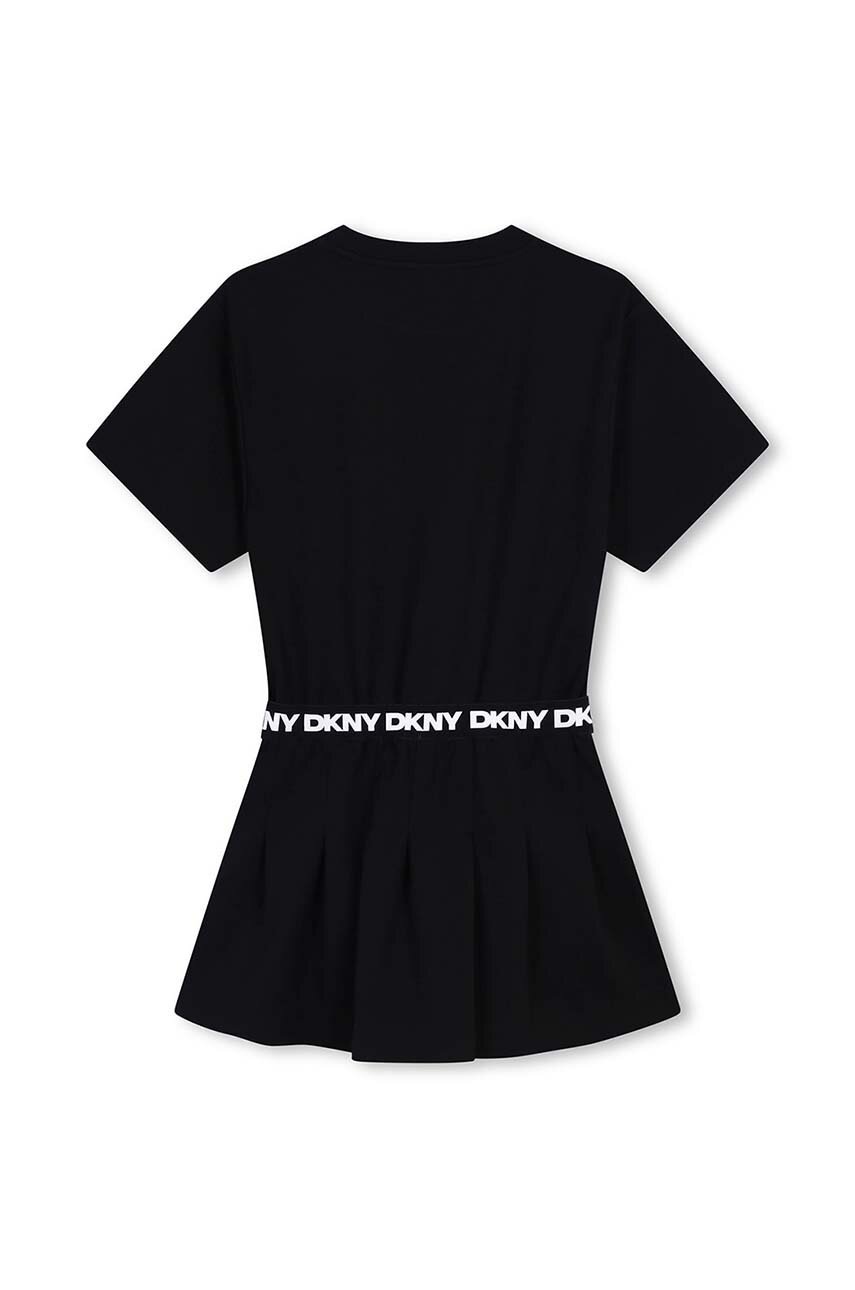 Дитяча сукня Dkny колір чорний mini розкльошена D62018