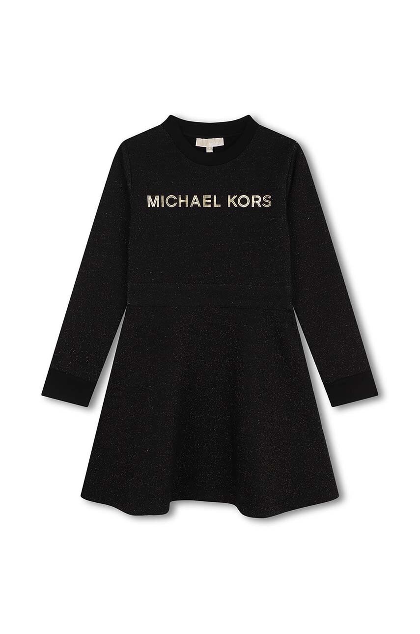 

Детска рокля Michael Kors в черно къса разкроена R30166, Черен