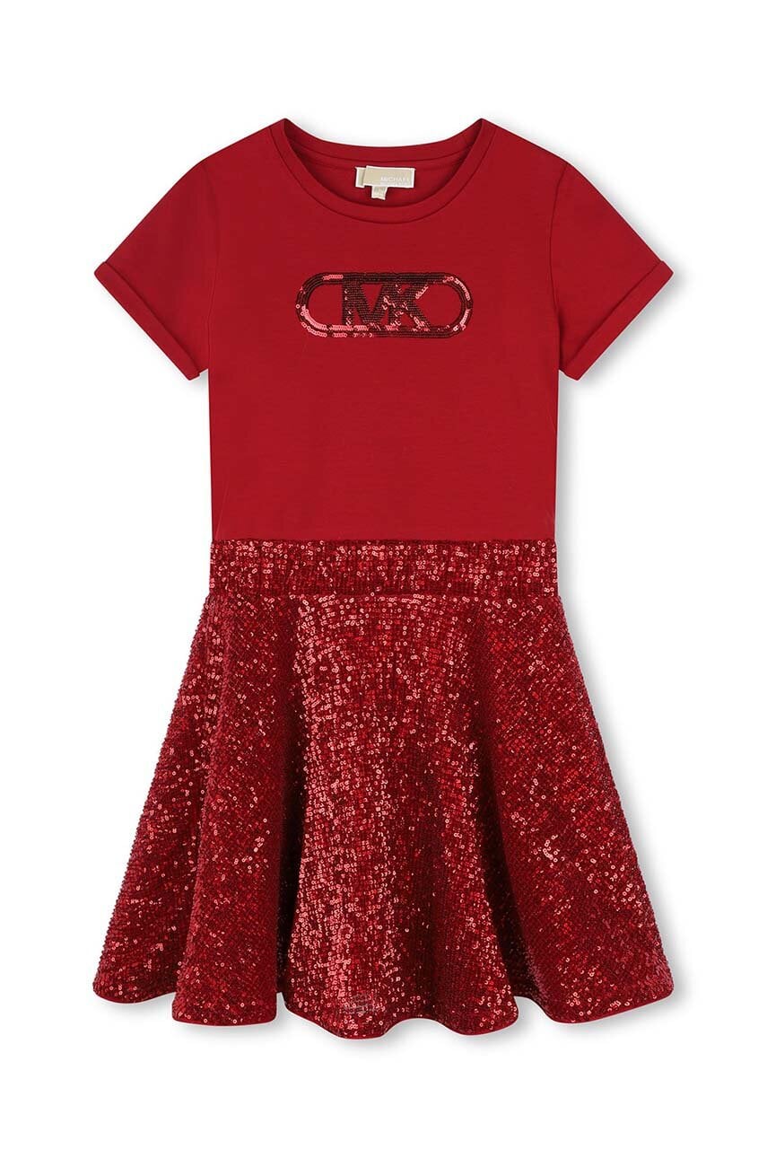 Michael Kors rochie fete culoarea rosu, mini, evazată, R30173