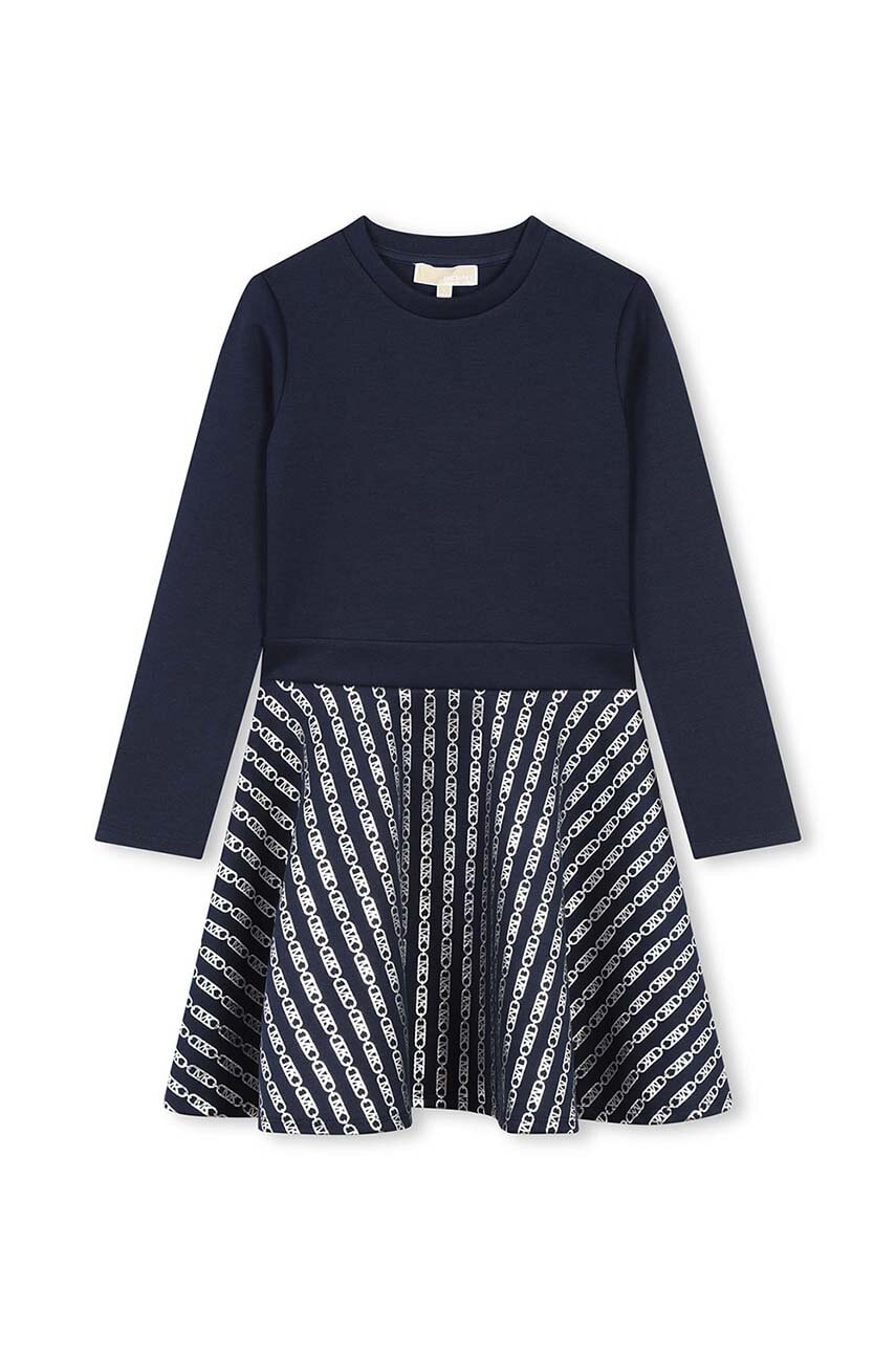 Michael Kors rochie fete culoarea albastru marin, mini, evazati, R30242