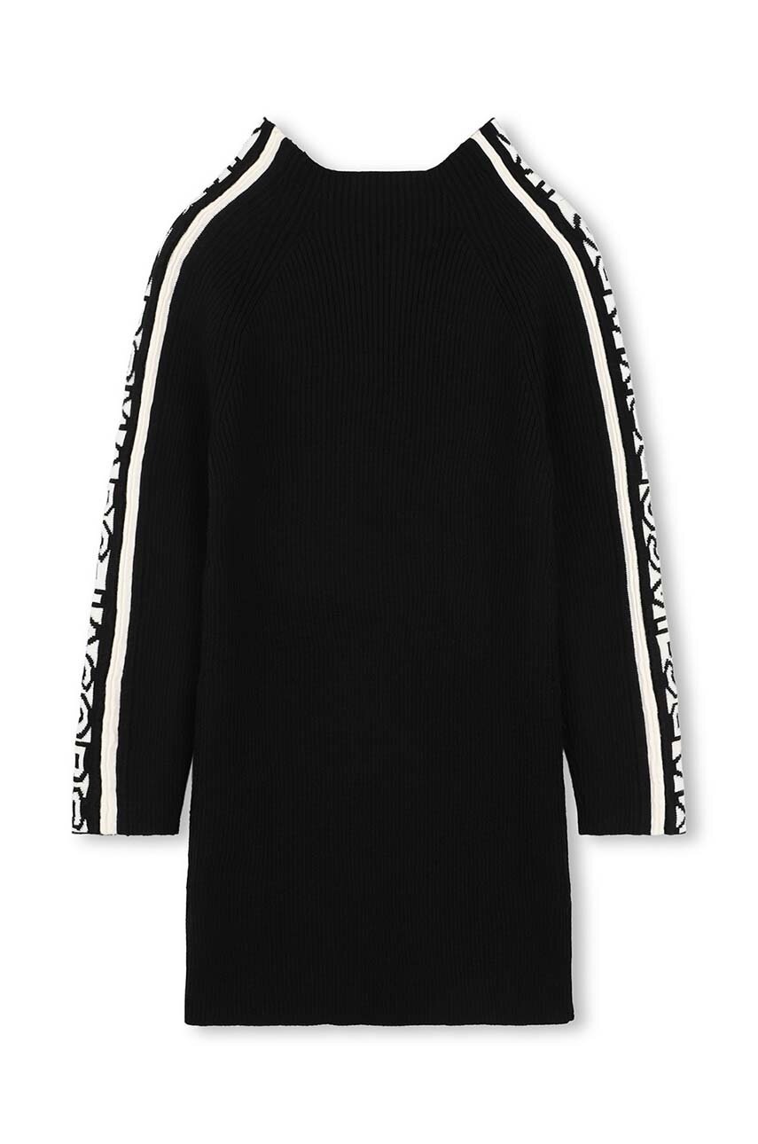Детское платье с примесью шерсти Marc Jacobs цвет чёрный mini прямое W60235