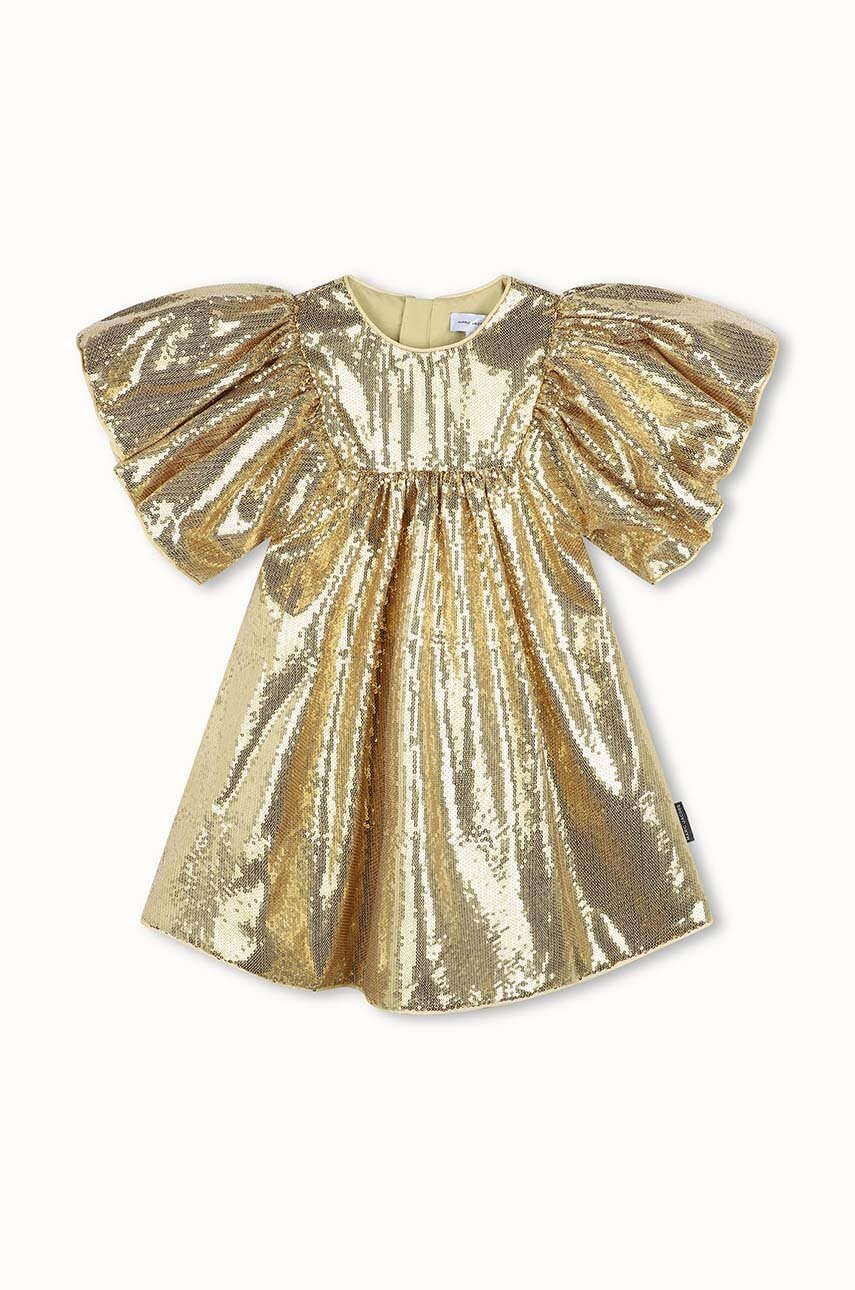 Детское платье Marc Jacobs цвет жёлтый mini расклешённое W60242 Детское платье Marc Jacobs цвет жёлтый mini расклешённое W60242