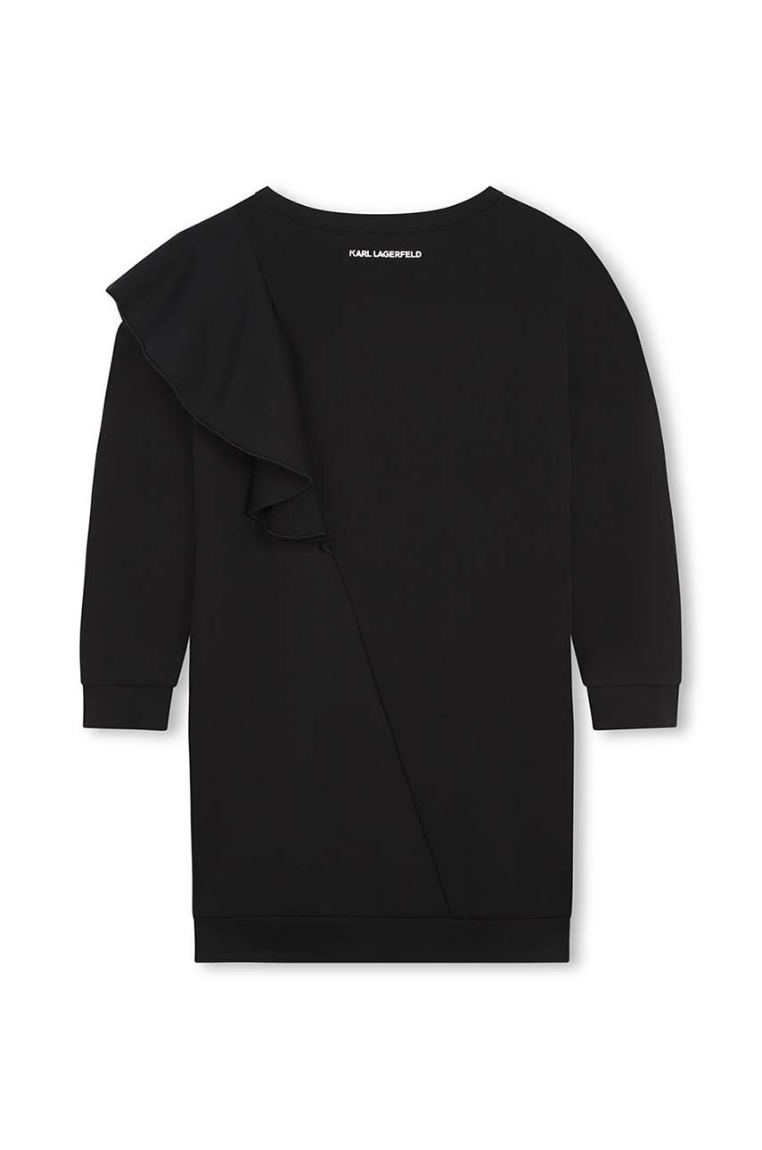 Детское платье Karl Lagerfeld цвет чёрный mini прямое Z30181 Детское платье Karl Lagerfeld цвет чёрный mini прямое Z30181