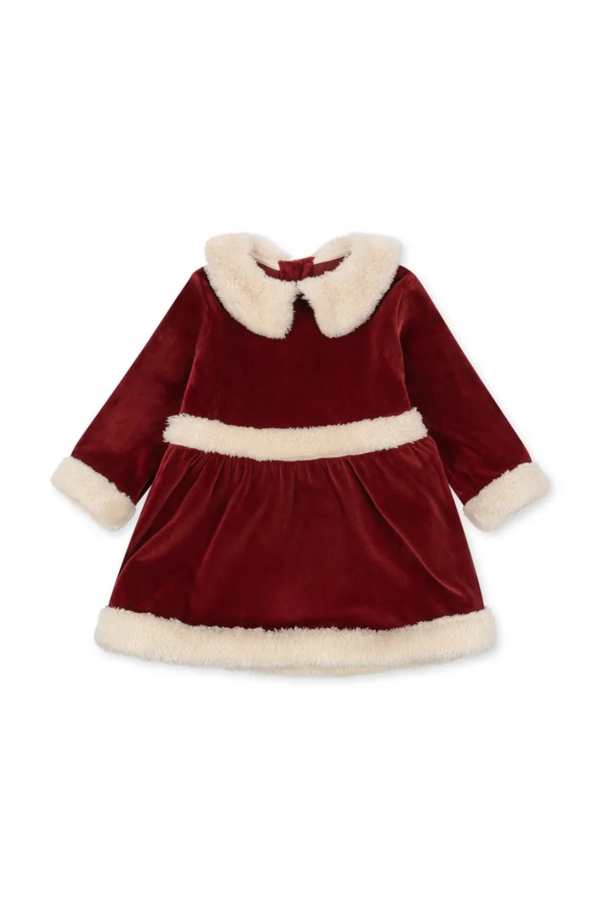 Платье Konges Sløjd CHRISTMAS DRESS GRS цвет красный mini расклешённое KS101924
