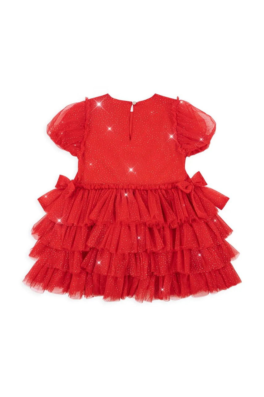 Konges Sløjd gyerek ruha FAY DRESS GRS piros, mini, harang alakú, KS101971 termék 2. képe