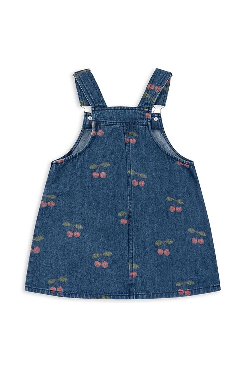 Детское джинсовое платье Konges Sløjd MAGOT OVERALL DRESS GOTS mini расклешённое KS102041