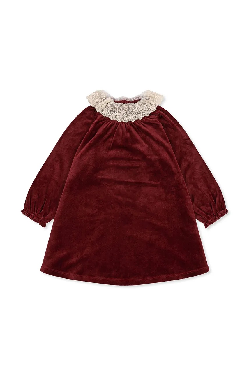 Детское платье Konges Sløjd VENOLA DRESS GRS цвет красный mini расклешённое KS102136 Детское платье Konges Sløjd VENOLA DRESS GRS цвет красный mini расклешённое KS102136