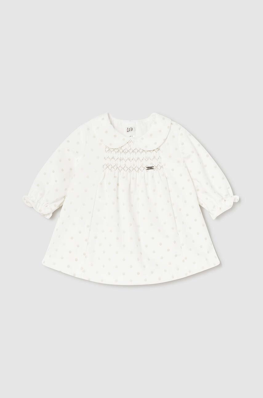 Платье для младенцев Mayoral Newborn цвет бежевый mini расклешённое 2804