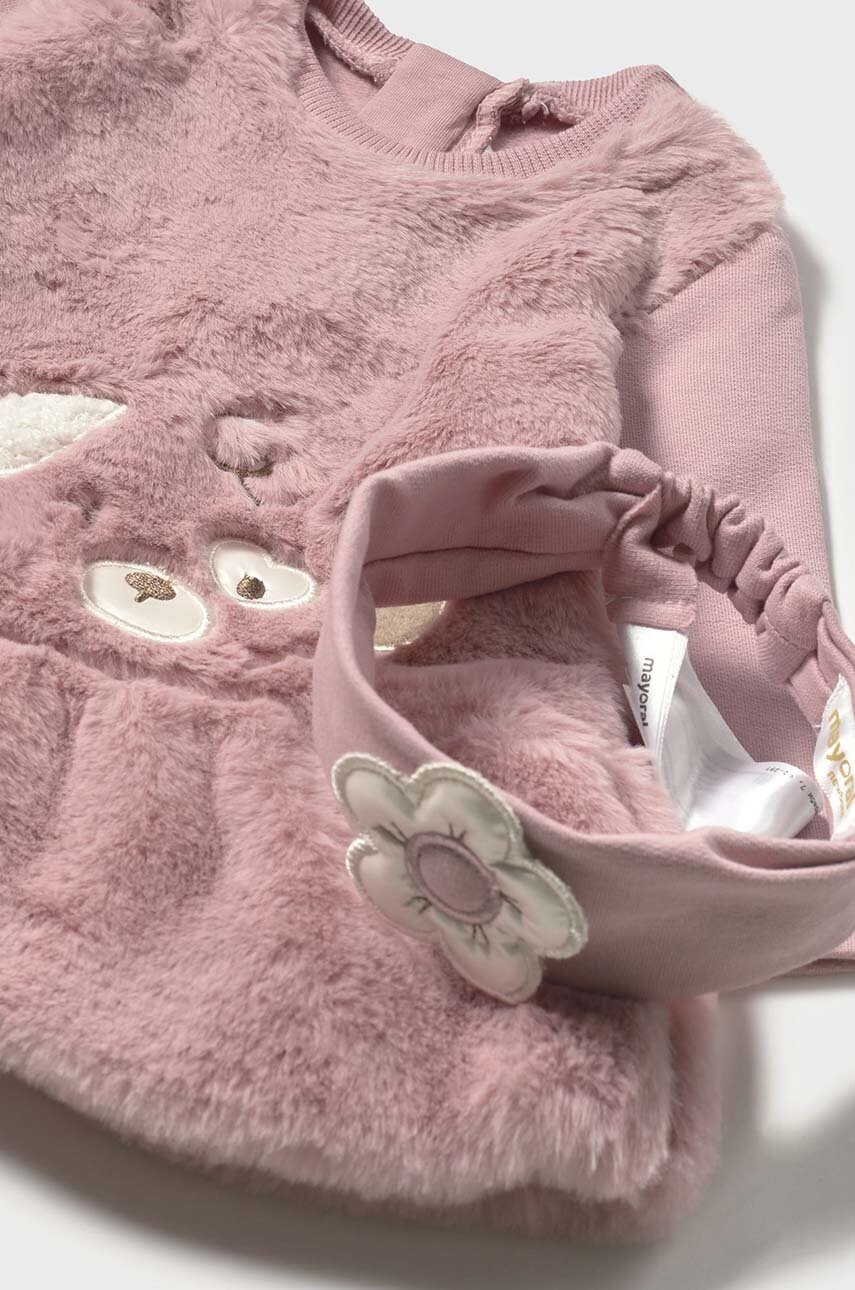 Сукня для немовлят Mayoral Newborn колір рожевий mini розкльошена 2890