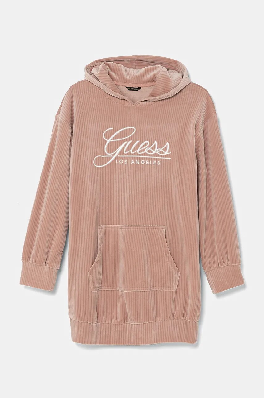 Levně Dívčí šaty Guess růžová barva, mini, J4BK16 KCH92