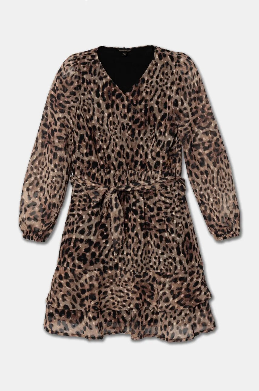 Levně Dívčí šaty Guess béžová barva, mini, J4BK19 WGLQ0