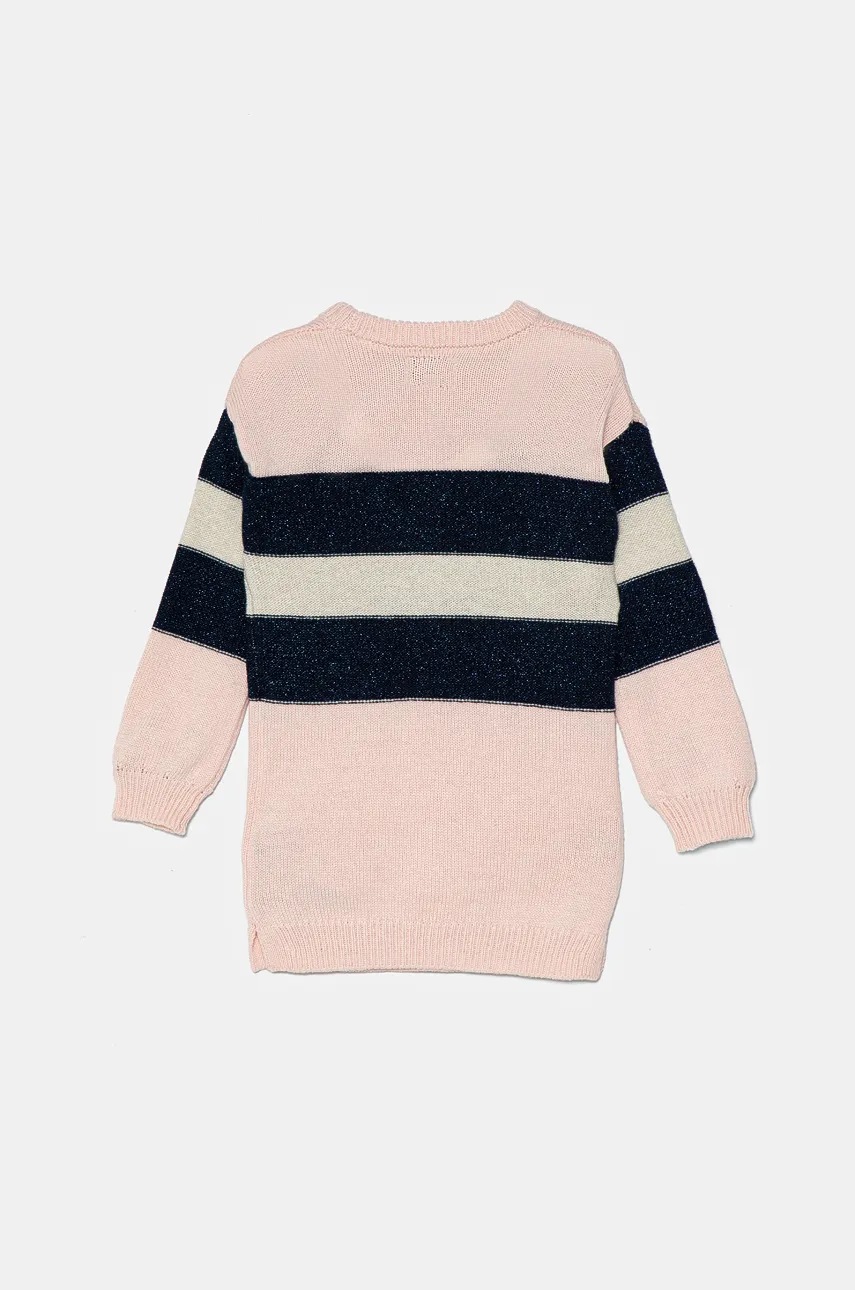 Дитяча сукня з домішкою вовни Guess колір рожевий midi oversize K4BK03 Z2V70 Дитяча сукня з домішкою вовни Guess колір рожевий midi oversize K4BK03 Z2V70