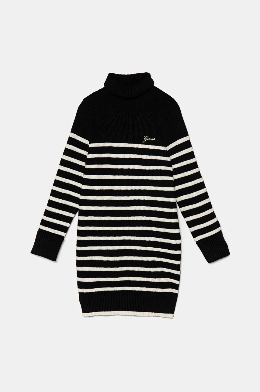 Levně Dívčí šaty Guess černá barva, mini, J4BK03 Z3FU0