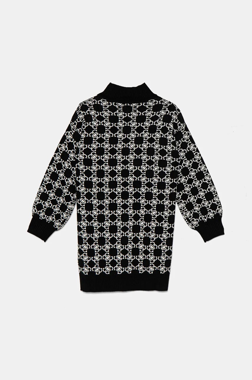 Дитяча сукня з домішкою вовни Guess колір чорний mini oversize J4BK04 Z3K10