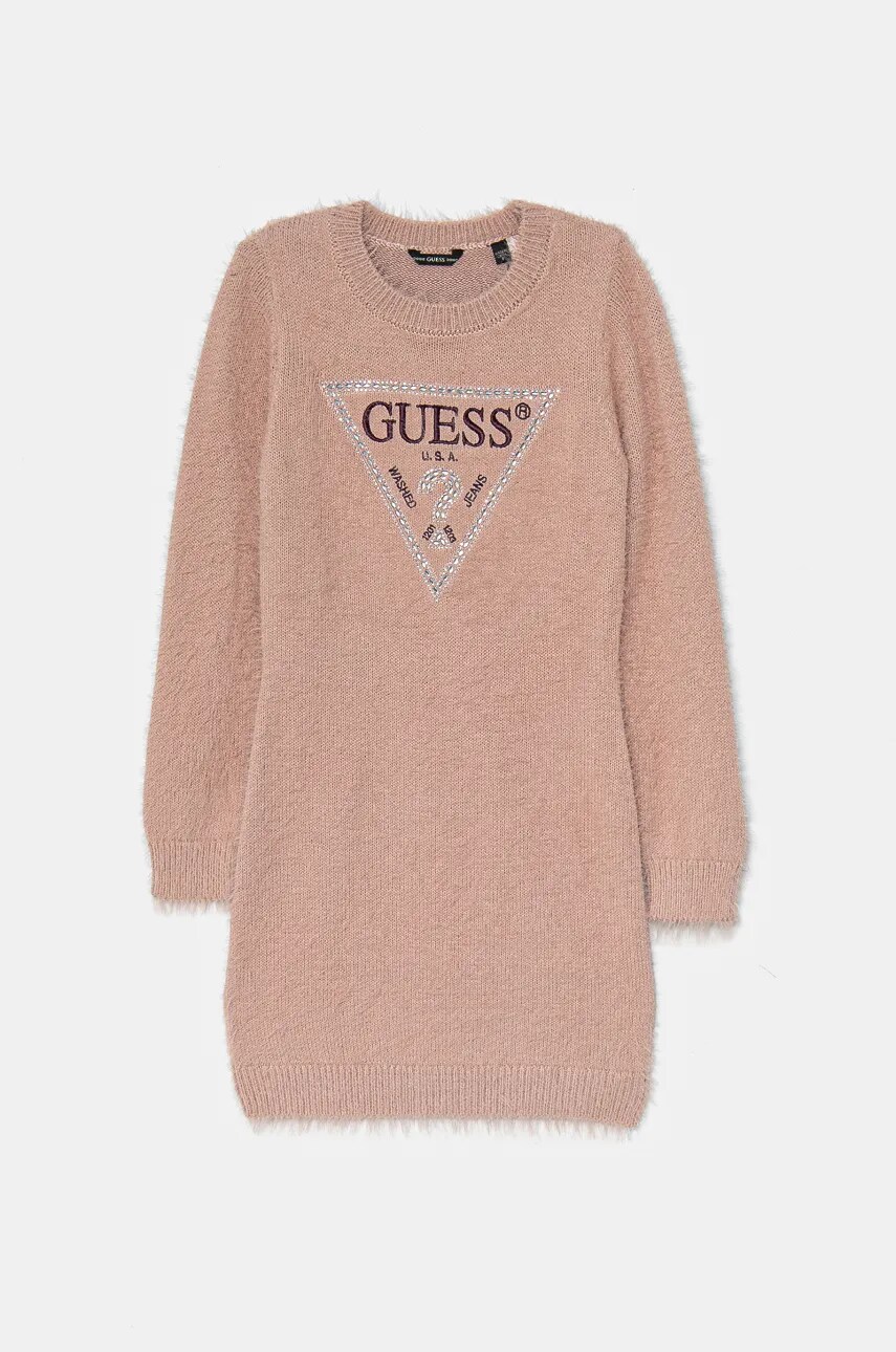 Levně Dívčí šaty Guess růžová barva, mini, J4BK11 Z3K20