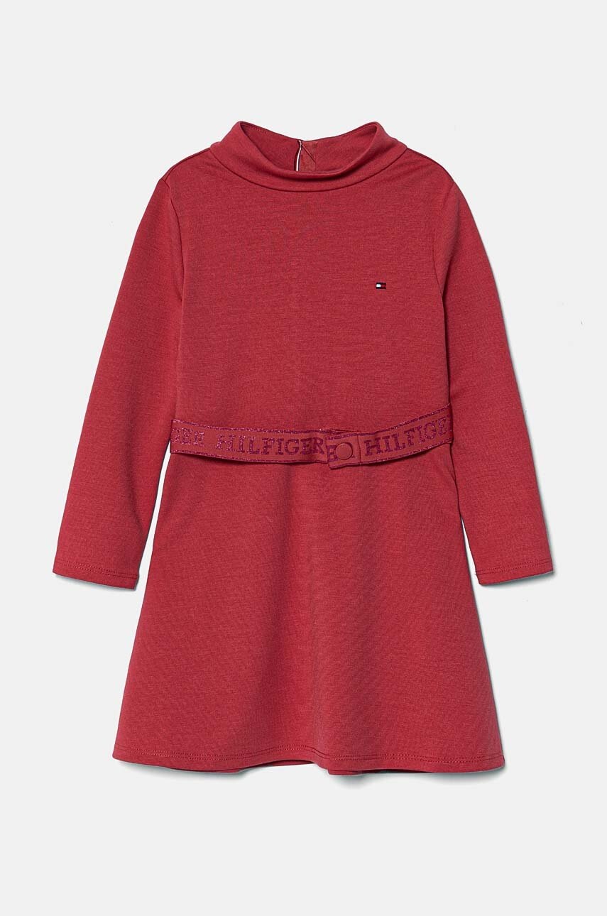 

Детска рокля Tommy Hilfiger в розово къса разкроена 8720637724576, Розов