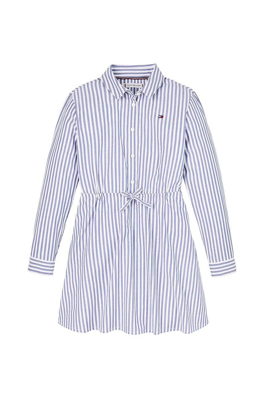 Хлопковое детское платье Tommy Hilfiger mini расклешённое 8720637742709