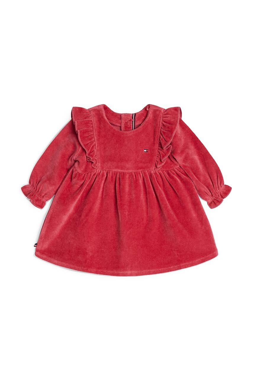 

Рокля Tommy Hilfiger в розово къса разкроена KN0KN02001, Розов