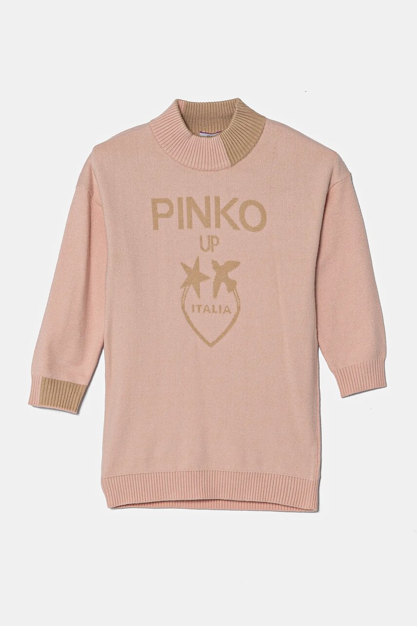 Levně Dívčí šaty Pinko Up růžová barva, mini, F4PIBGDR109