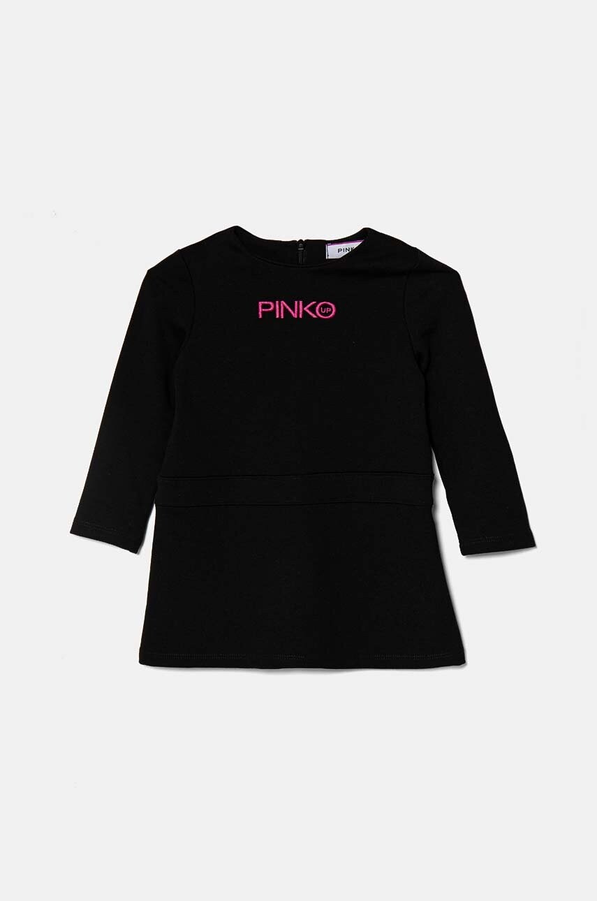 Levně Dívčí šaty Pinko Up černá barva, mini, F4PIBGDR198