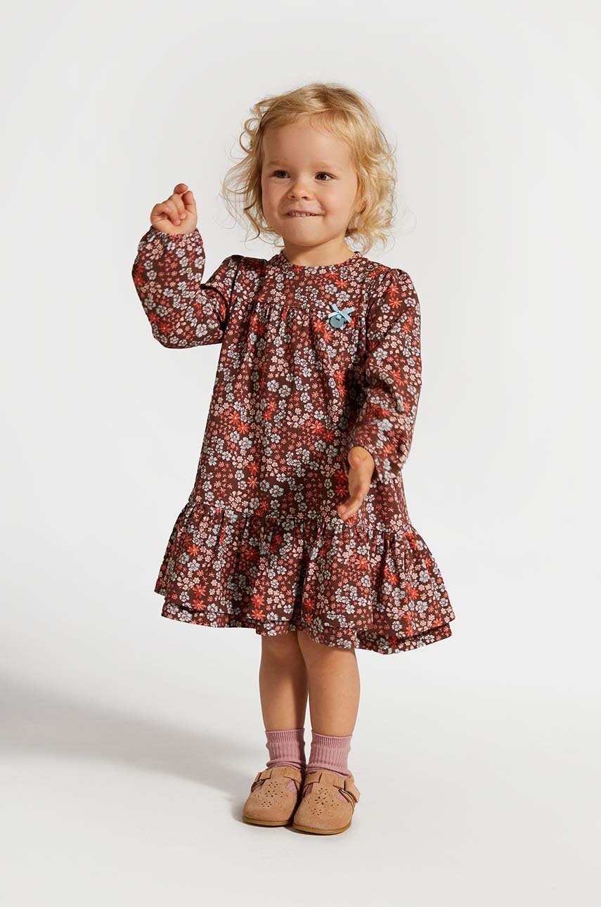 

Детска рокля Coccodrillo в бяло къса разкроена CUTE GIRL NEWBORN, Бял