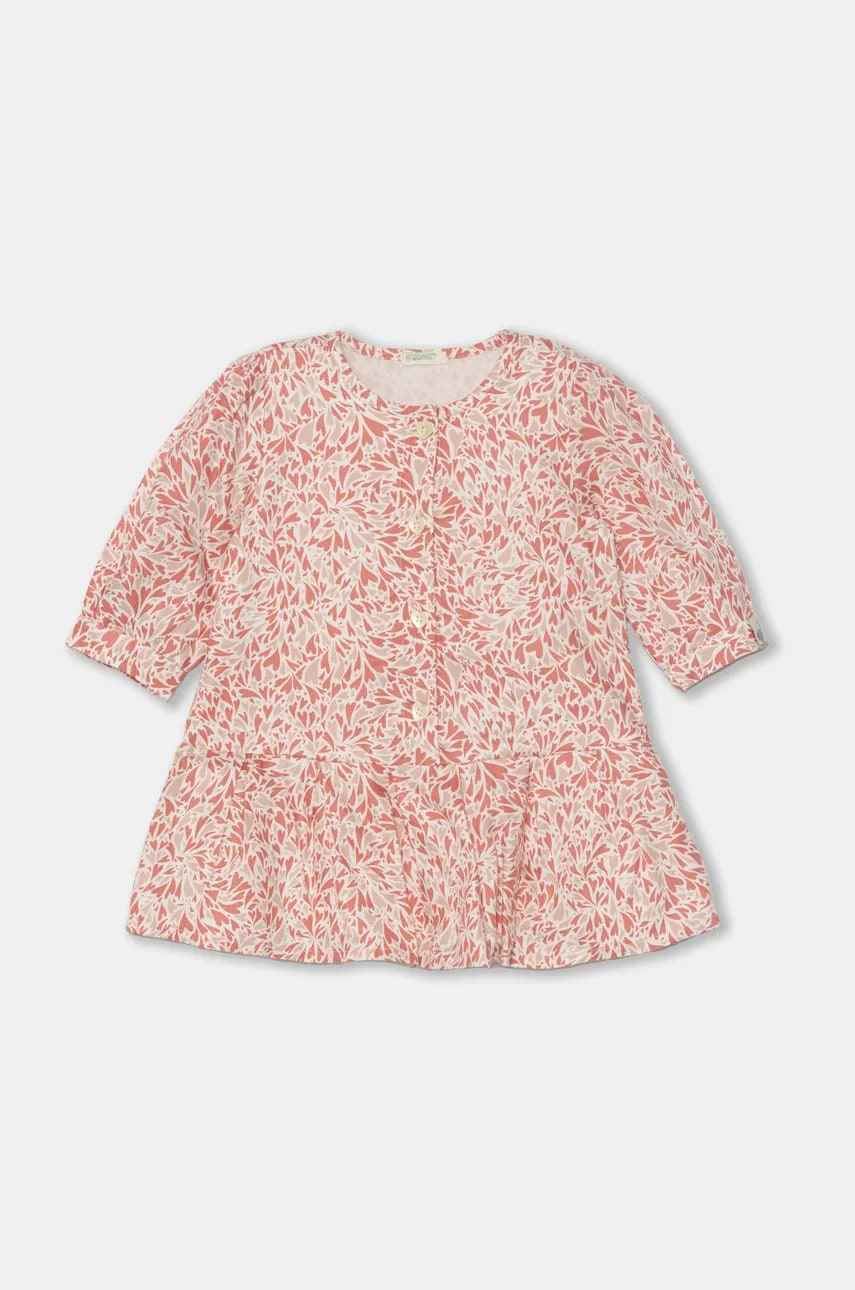 United Colors of Benetton rochie bebe culoarea roz, mini, evazati, 4WUAAV00L United Colors of Benetton rochie bebe culoarea roz, mini, evazati, 4WUAAV00L