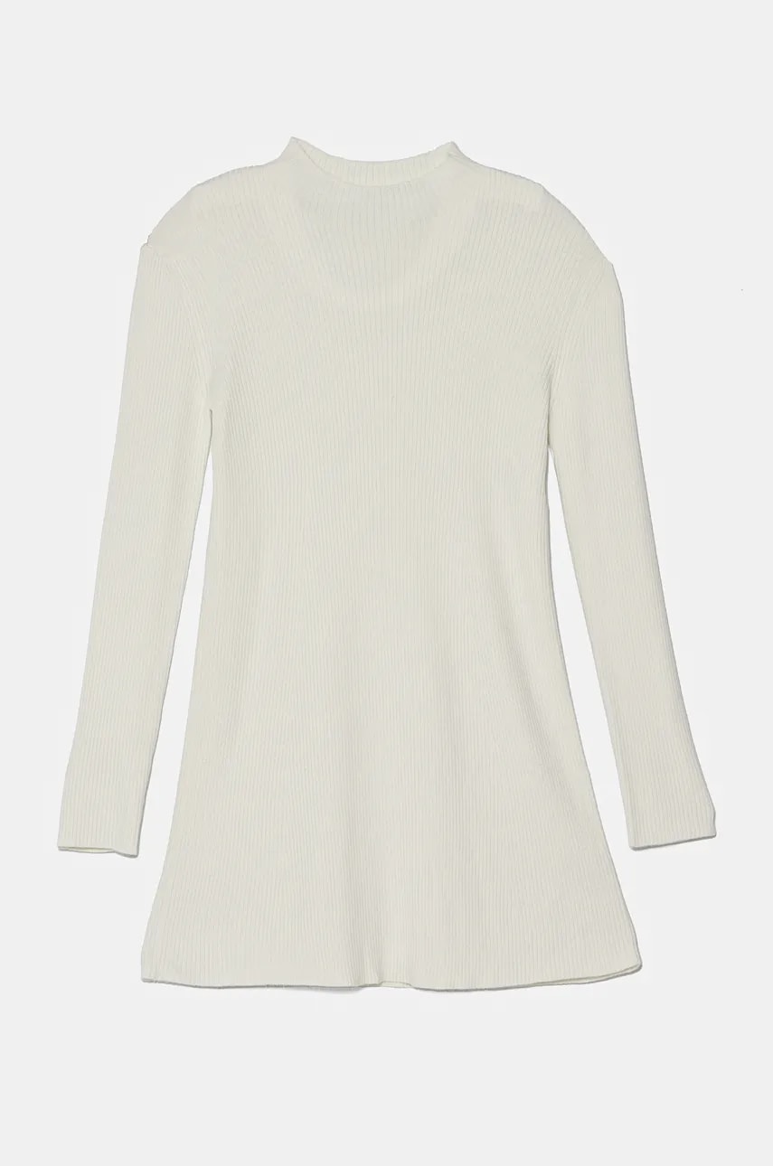 United Colors of Benetton rochie fete culoarea bej, mini, mulată, 1170CV006