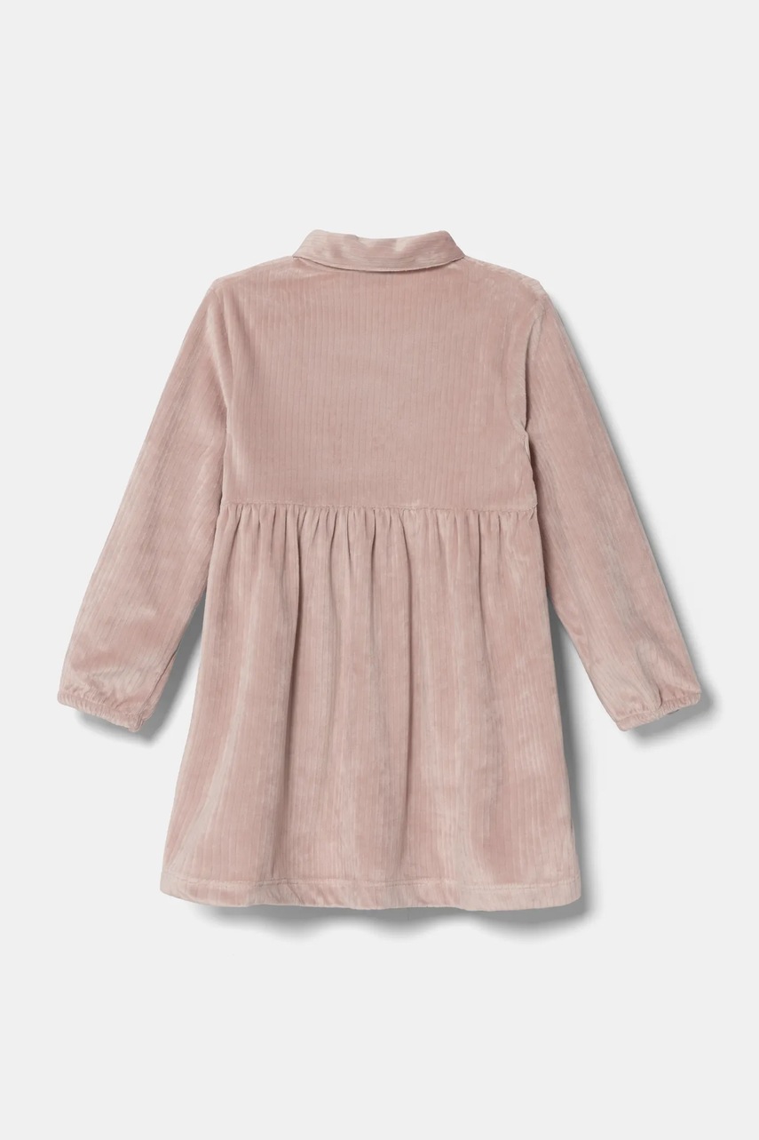 Детское платье United Colors of Benetton цвет розовый midi расклешённое 37JBGV00X