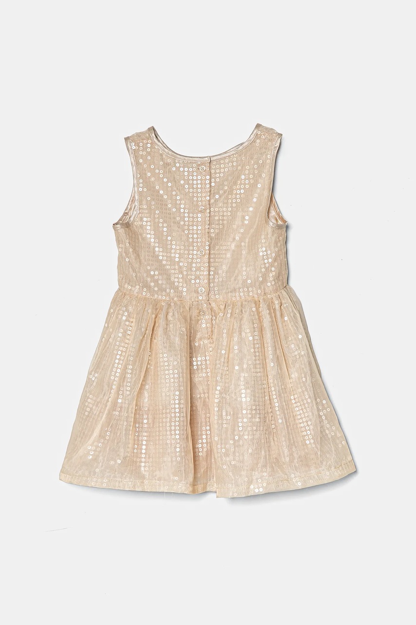 Платье United Colors of Benetton цвет бежевый mini расклешённое 42R4GV01Z