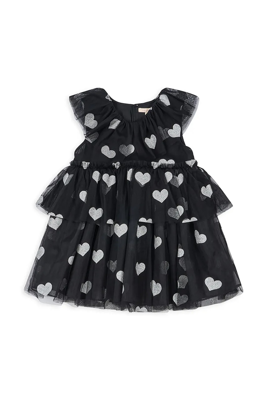 Детское платье Konges Sløjd HALLOWEEN GLITTER DRESS цвет чёрный mini расклешённое KS102179 Детское платье Konges Sløjd HALLOWEEN GLITTER DRESS цвет чёрный mini расклешённое KS102179