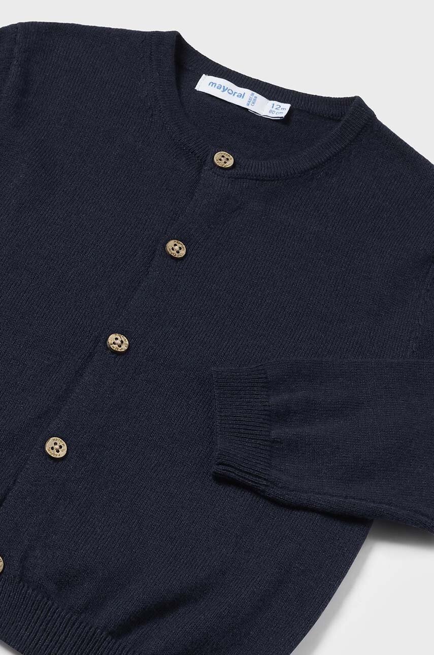 Дитячий кардиган з домішкою вовни Mayoral колір синій 2320