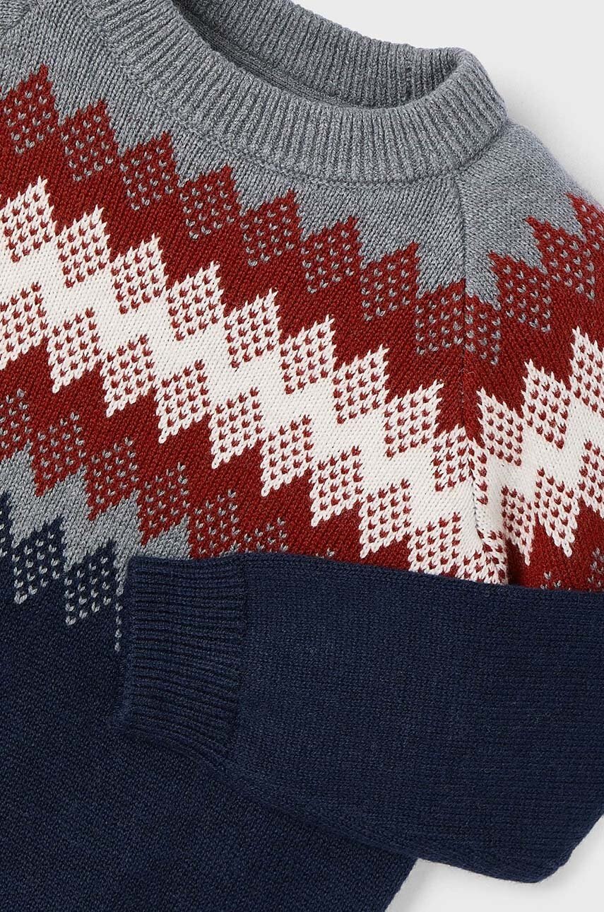 Детский свитер с примесью шерсти Mayoral цвет синий 4340 Детский свитер с примесью шерсти Mayoral цвет синий 4340