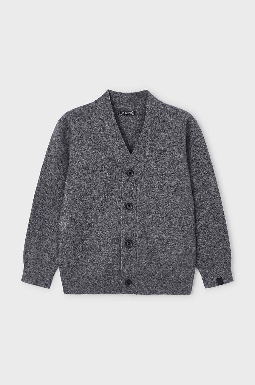 Mayoral cardigan cu amestec de lână pentru copii culoarea gri, light, 4348