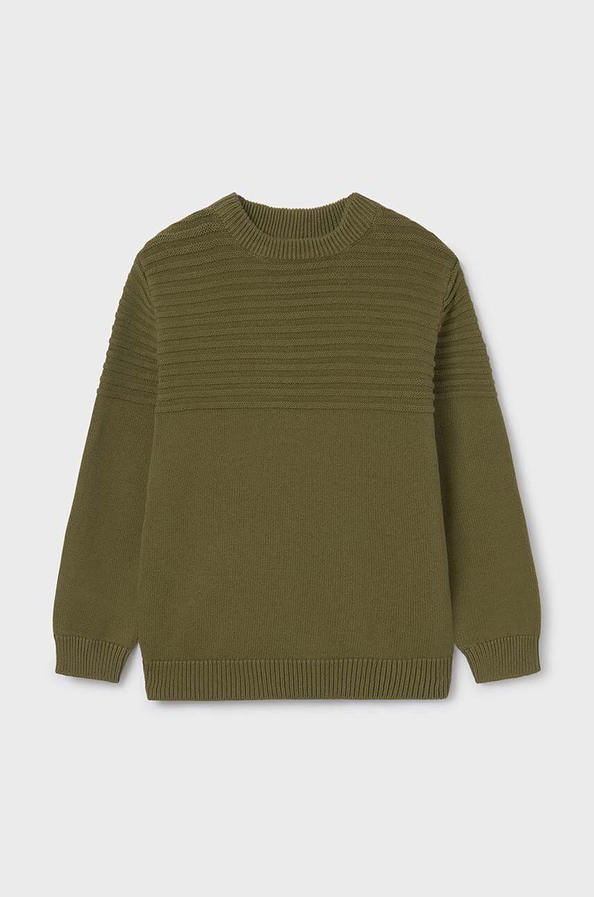 Mayoral pulover de bumbac pentru copii culoarea verde, 7392