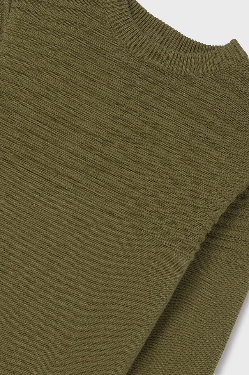 Дитячий бавовняний светр Mayoral колір зелений 7392