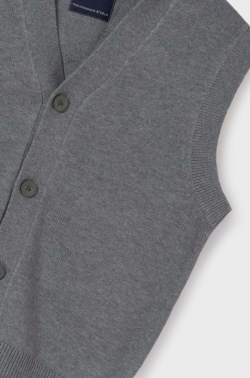 Детская жилетка с добавлением шерсти Mayoral цвет серый лёгкий 7395 Детская жилетка с добавлением шерсти Mayoral цвет серый лёгкий 7395