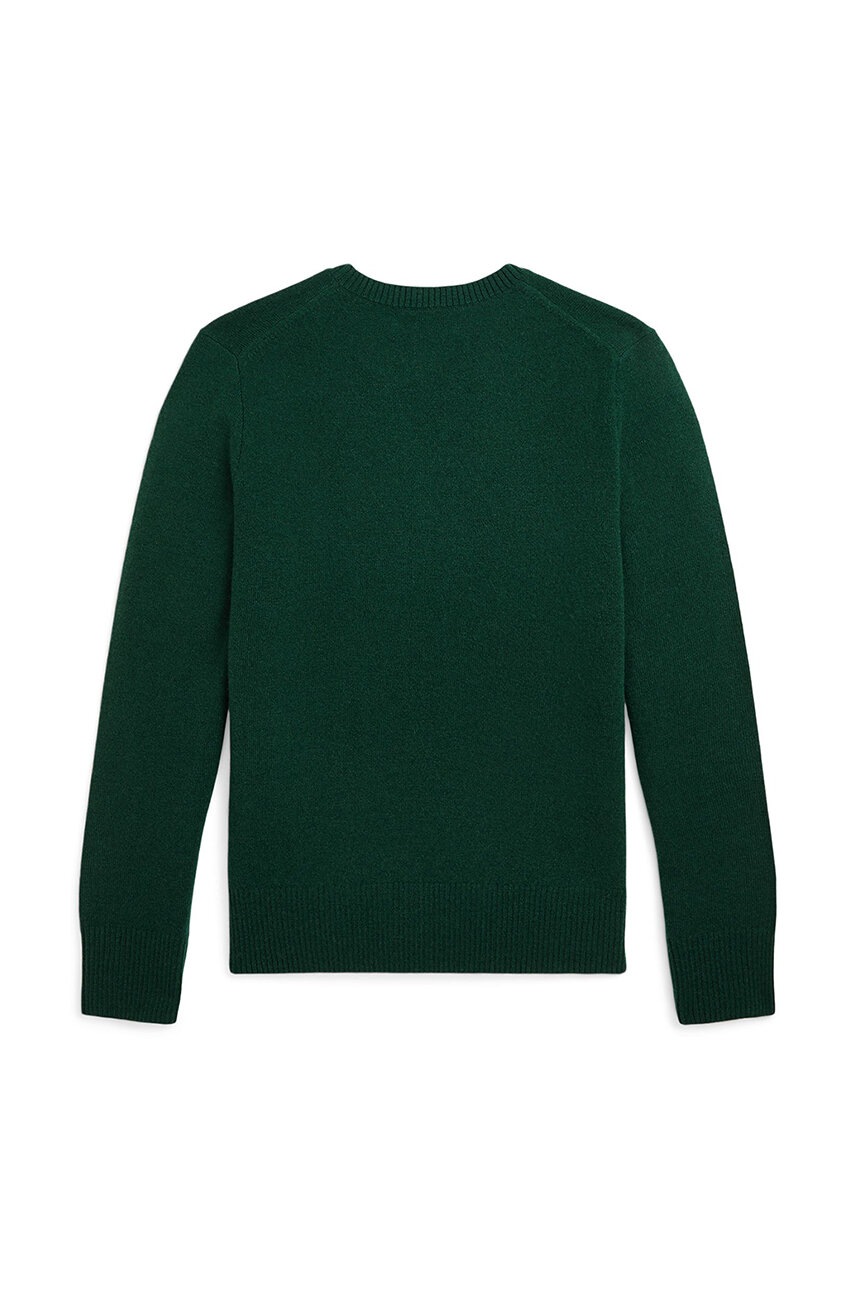 Дитячий бавовняний светр Polo Ralph Lauren колір зелений 323951349003