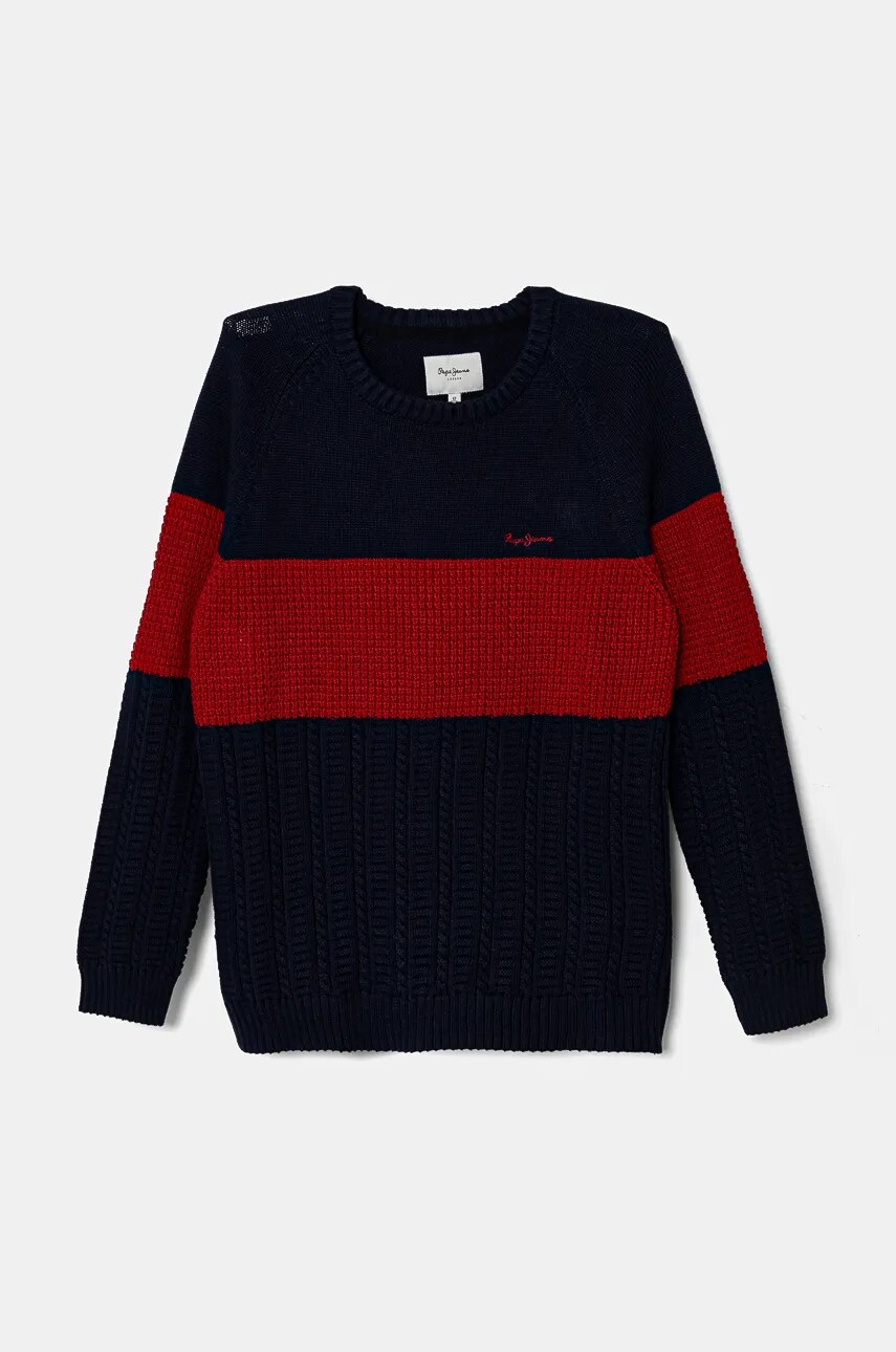 Pepe Jeans pulover de bumbac pentru copii DALMAR culoarea rosu, PB701229