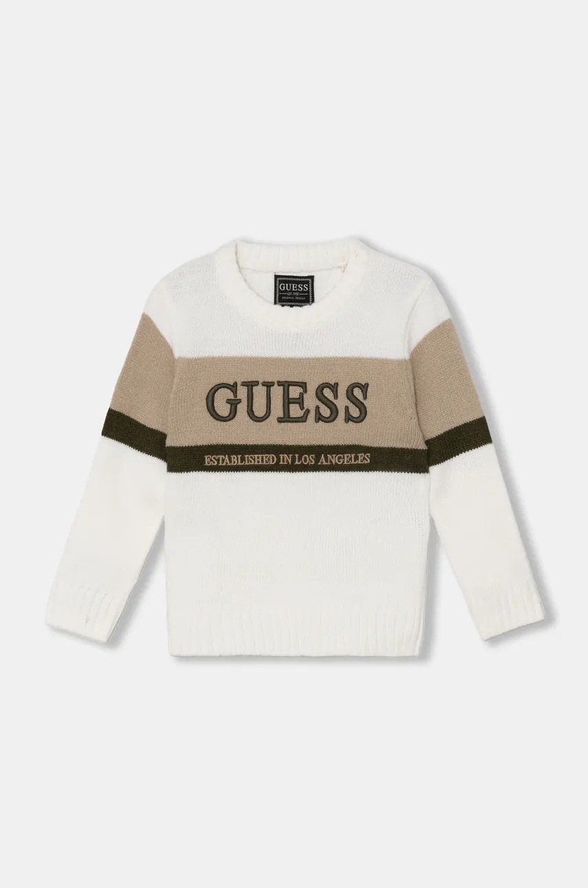 

Пуловер Guess в бяло от лека материя N4BR02 Z32N0, Бял