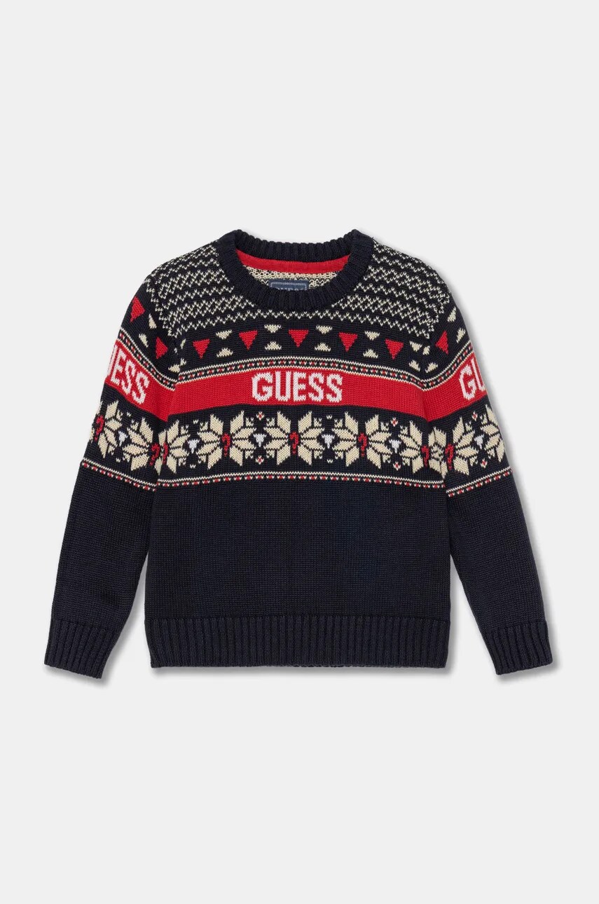 Levně Svetr Guess tmavomodrá barva, lehký, N4BR04 Z2NN0