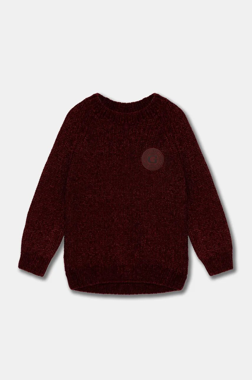 Levně Svetr Guess vínová barva, lehký, N4BR07 Z39O0